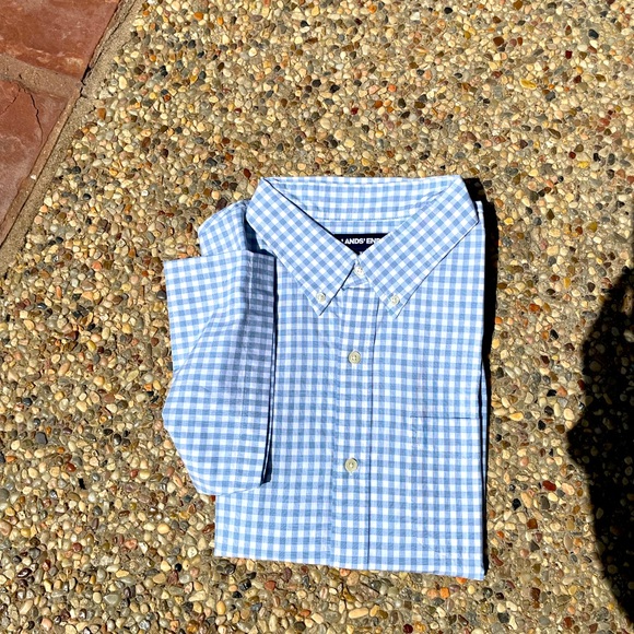 Blue & White Gingham, short sleeve, Shirt, size XL - Picture 1 of 1